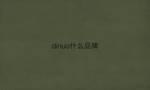 dinuo什么品牌(dinobigioni是什么品牌)