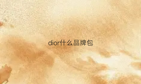 dior什么品牌包