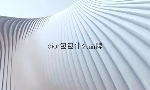 dior包包什么品牌(dior的包怎么样)