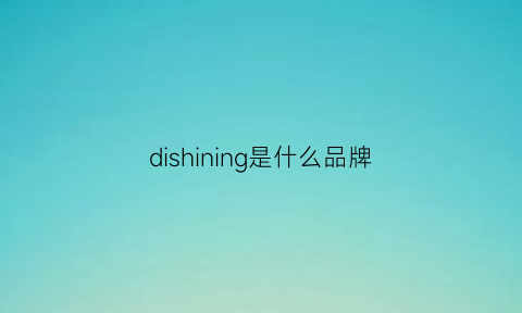 dishining是什么品牌(dixie是什么品牌)