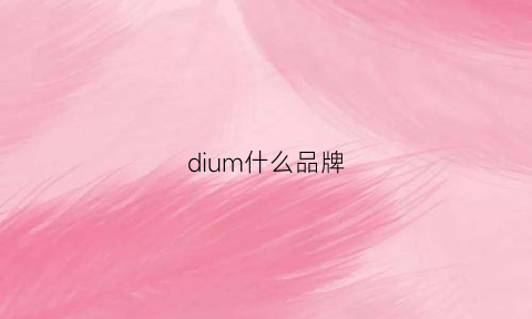 dium什么品牌(diom是什么牌子)