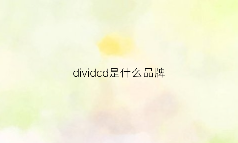 dividcd是什么品牌