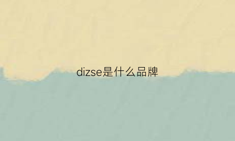 dizse是什么品牌(dizzle是什么牌子)