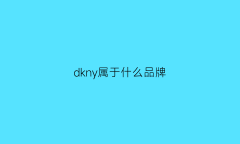 dkny属于什么品牌