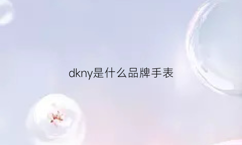 dkny是什么品牌手表(dkny是什么牌子的表)