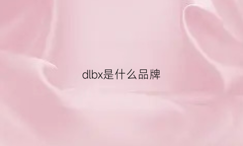 dlbx是什么品牌(dlb是什么牌子)