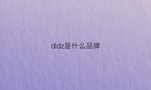 dldz是什么品牌(dzrzvd是什么牌子)