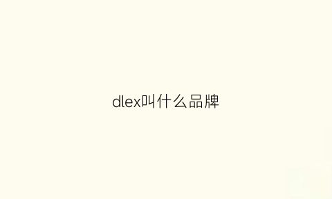 dlex叫什么品牌