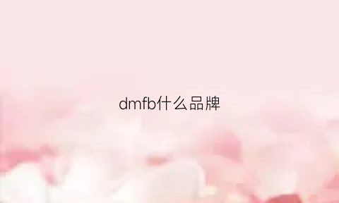 dmfb什么品牌(dmj是什么品牌)