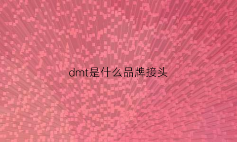 dmt是什么品牌接头