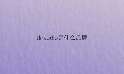 dnaudlo是什么品牌(diduo是什么牌子)