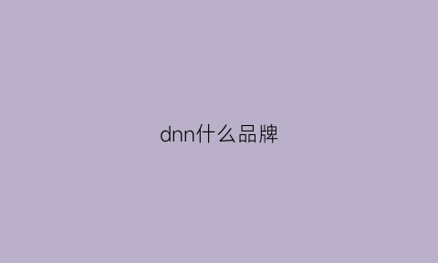 dnn什么品牌(nnd是什么牌子)