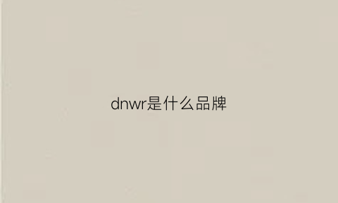 dnwr是什么品牌(dnw是什么牌子的包)