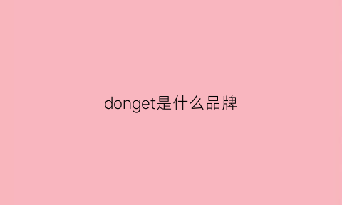 donget是什么品牌