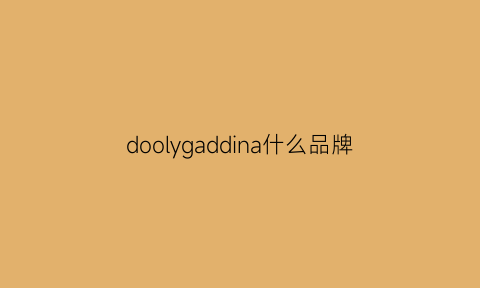 doolygaddina什么品牌(dodocool是什么品牌)