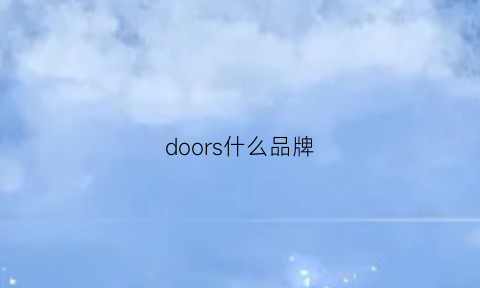 doors什么品牌(doors是什么牌子)