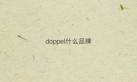 doppel什么品牌(dopu什么牌子)