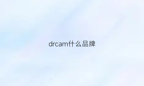 drcam什么品牌(drscalp是什么牌子)