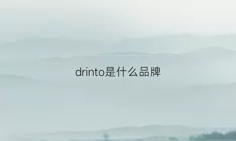 drinto是什么品牌