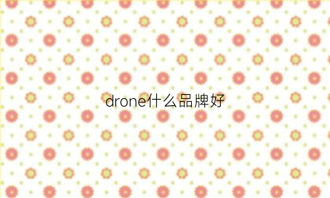 drone什么品牌好(drhztone品牌)