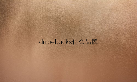 drroebucks什么品牌(drunrocks是什么牌子的鞋)