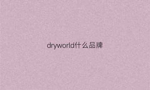 dryworld什么品牌(drybones品牌)