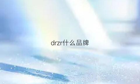 drzr什么品牌(drzr牌子衣服)