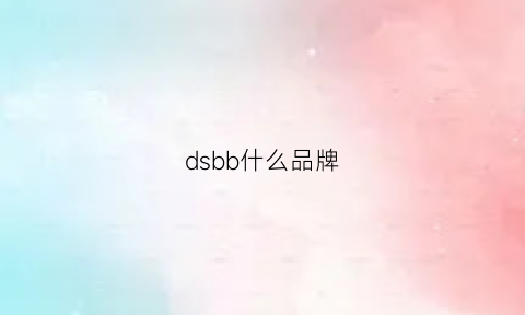 dsbb什么品牌(bd是什么品牌)