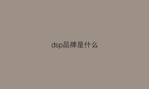 dsp品牌是什么(dsp是谁的牌子)