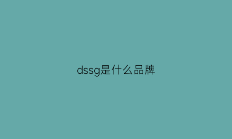 dssg是什么品牌(dsds是什么牌子)