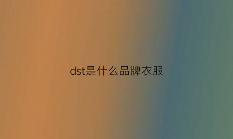 dst是什么品牌衣服