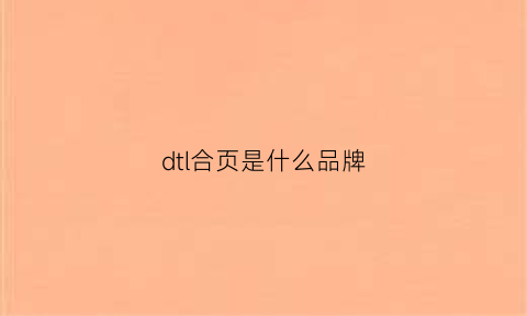 dtl合页是什么品牌