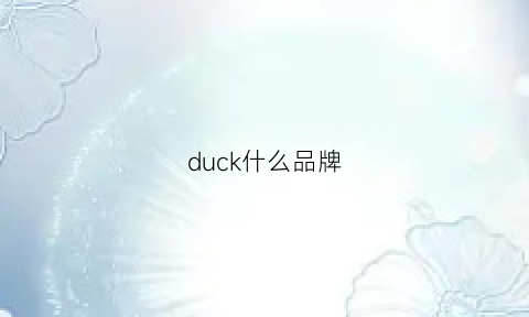 duck什么品牌(duckandcover品牌)