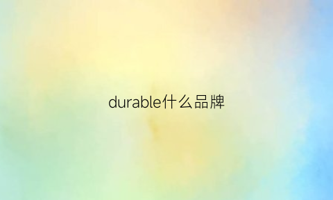 durable什么品牌(dura是什么牌子)