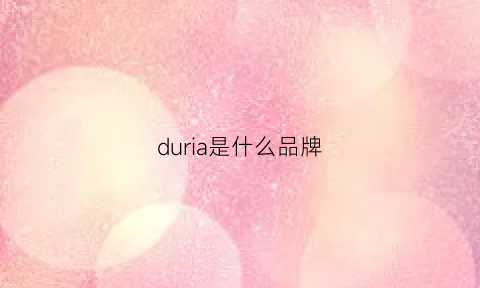 duria是什么品牌(duria是什么品牌阀门)