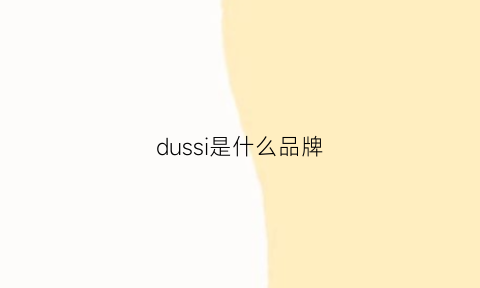 dussi是什么品牌