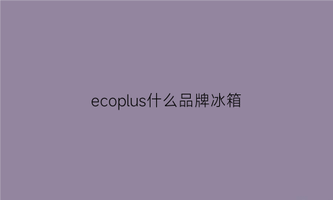 ecoplus什么品牌冰箱(冰箱eco功能)