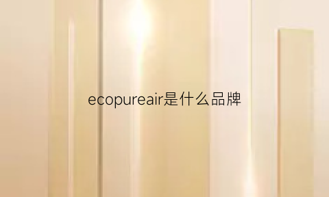 ecopureair是什么品牌