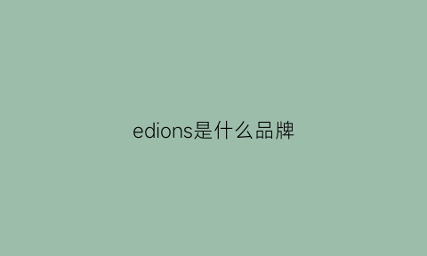 edions是什么品牌(edison品牌女装)