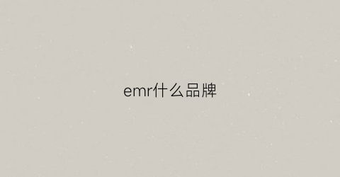 emr什么品牌(emgrand是什么品牌)