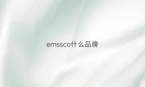 emssco什么品牌(ems是什么品牌)