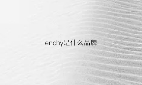 enchy是什么品牌(enyce是什么牌子)