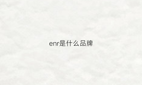 enr是什么品牌(enor是什么牌子)