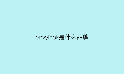 envylook是什么品牌(envol是什么牌子)