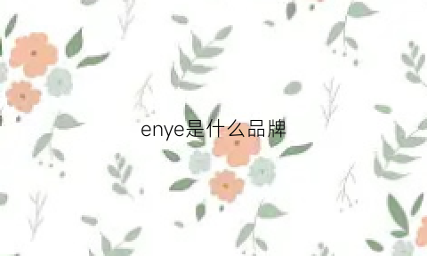 enye是什么品牌(enyce是什么牌子)