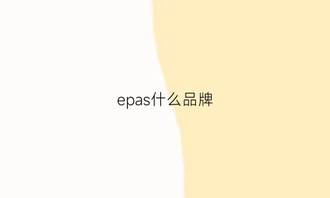 epas什么品牌(epaswmm)