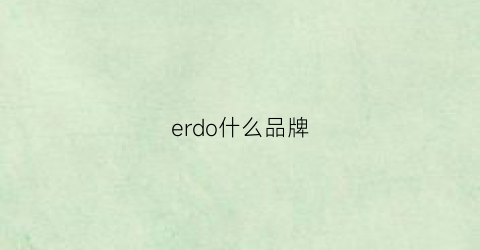 erdo什么品牌(erdos女装品牌介绍)
