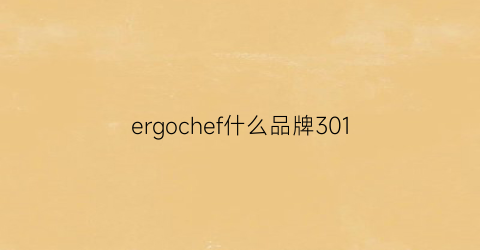 ergochef什么品牌301(ergochef是美国品牌吗)