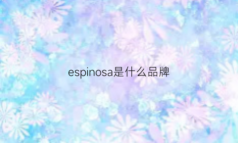 espinosa是什么品牌(esprit什么牌子)