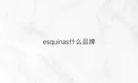 esquinas什么品牌(essui是什么品牌价位)